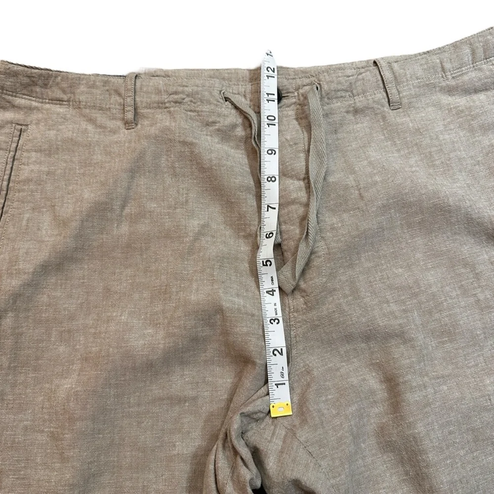 Perry Ellis Khaki Linen Blend Light Weight Causal Pants Men’s size 38”Wx30”L